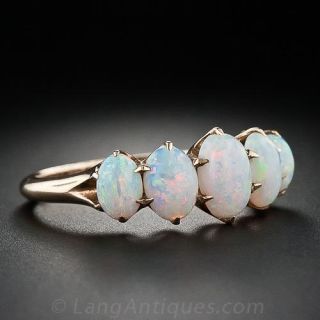 Antique Five-Stone Opal  Ring