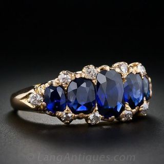 Antique Five-Stone Sapphire Ring