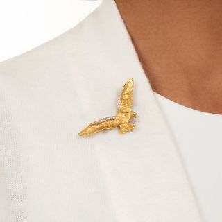  Antique Flying Eagle Brooch, England, Circa 1900