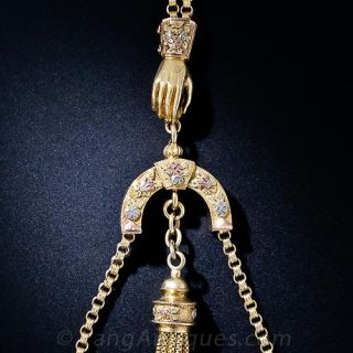 Antique Four-Color Gold Fob Chain