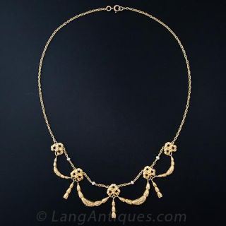 Antique French 18 Karat Gold Necklace