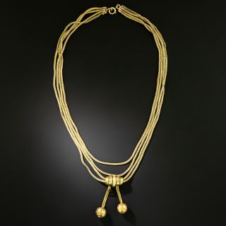 Antique French 18K Multi-Strand Slide Necklace - 2