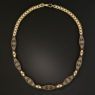 Antique French 18K Rose Gold Chain - 4