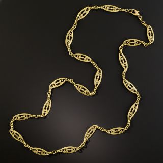 Antique French 25 1/2 Inch Fancy Link Chain 