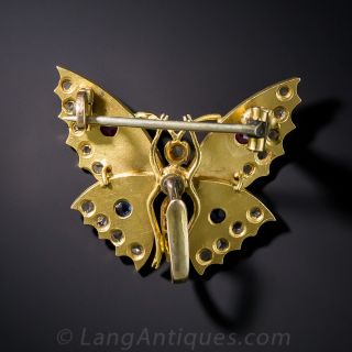 Antique French Butterfly Brooch 