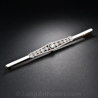 Antique French Diamond Bar Pin
