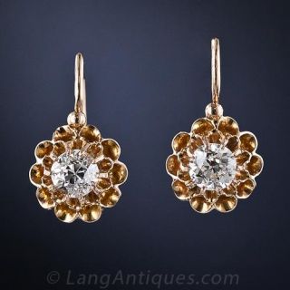 Antique French Diamond Earrings