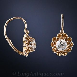 Antique French Diamond Earrings