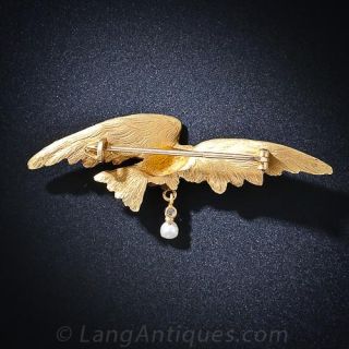 Antique French Eagle Brooch 