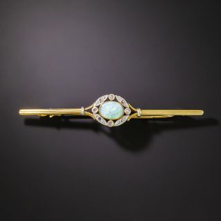 Antique French Opal Bar Brooch - 2