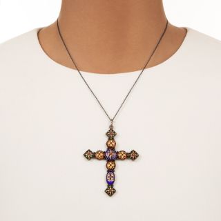 Antique French Renaissance Revival Cross 