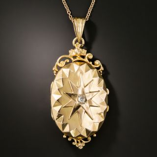 Large Victorian Starburst Locket-French  - 2