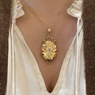 Antique French Starburst Locket 