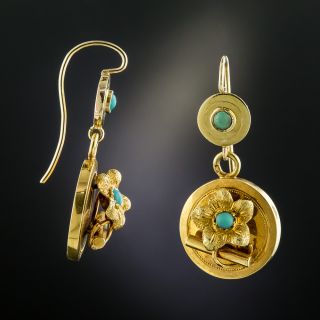 Antique French Turquoise Earrings