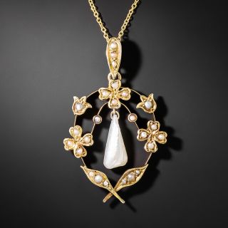 Antique Freshwater Pearl Lavaliere, c.1900 - 2