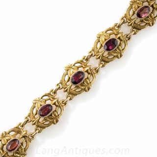 Antique Garnet and Gold Bracelet