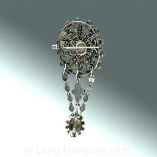 Antique Garnet and Seed Pearl Pendant and Pin 