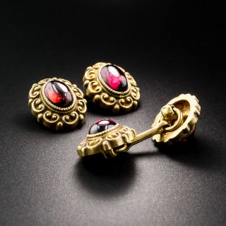 Antique Garnet Cufflinks by Carter, Gough & Co.