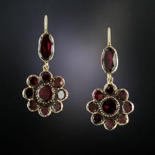 Antique Garnet Drop Earrings - 3