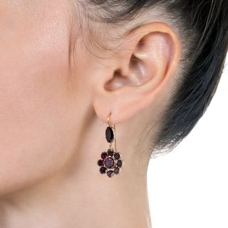 Antique Garnet Drop Earrings