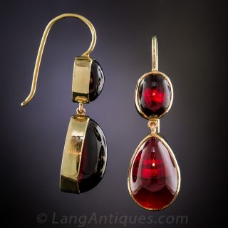 Antique Garnet Drop Earrings