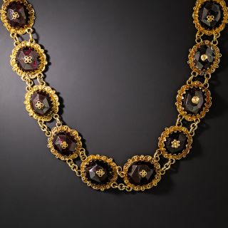 Antique Garnet Filigree Necklace, Netherlands - 3