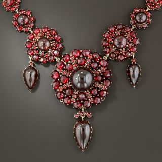 Antique Garnet Necklace in Box