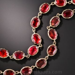 Antique Garnet Rivière Necklace