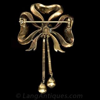 Antique Georgian Diamond Bow Motif Pin