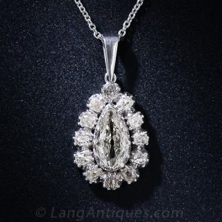 Antique Georgian Pear-Shape Diamond Necklace