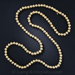 Antique Gold Bead Necklace