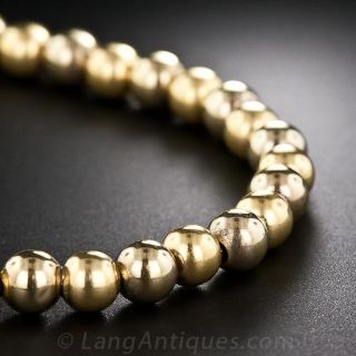 Antique Gold Bead Necklace