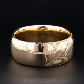 Antique Gold-Filled Bangle Bracelet