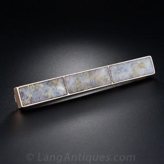 Antique Gold-in-Quartz Bar Pin