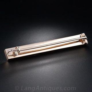 Antique Gold-in-Quartz Bar Pin