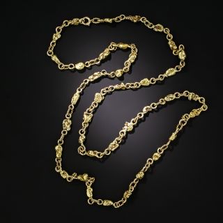 Antique Gold Nugget Chain