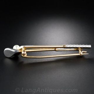 Antique Golf Clubs Pin
