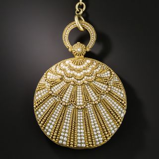 Antique Granulation and Seed Pearl Decorated Pocket/Pendant Watch - 1