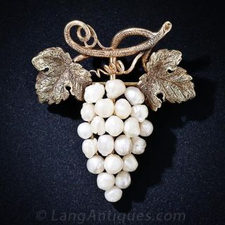 Antique Grape Cluster Brooch