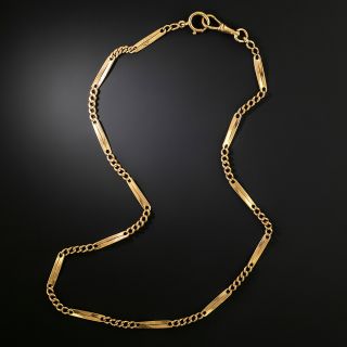 Antique Handmade Twist Link Rose Gold Chain - 2