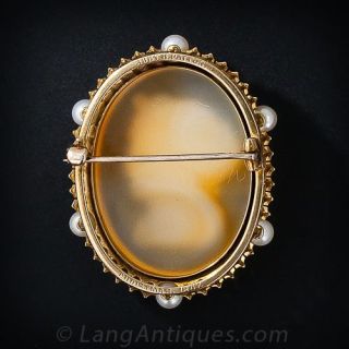 Antique Hardstone Cameo Brooch