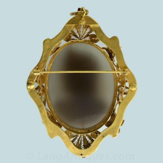 Antique Hardstone Cameo in Filigree Frame