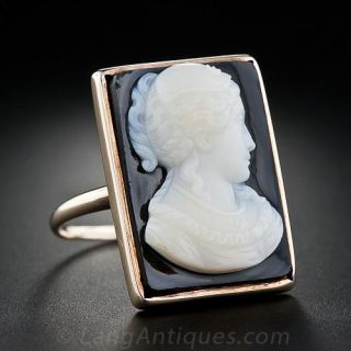 Antique Hardstone Cameo Ring