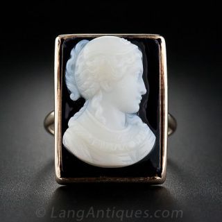 Antique Hardstone Cameo Ring