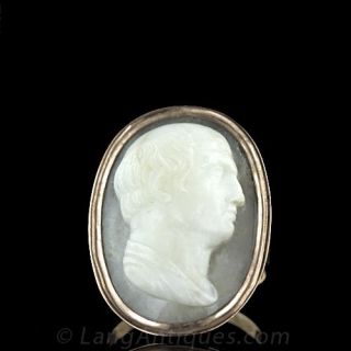 Antique Hardstone Cameo Ring Main View