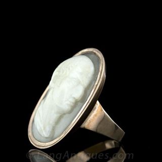 Antique Hardstone Cameo Ring