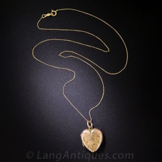 Antique Heart Necklace Locket