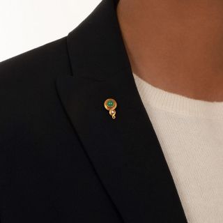 Antique Jade and Diamond Stickpin by Theberath