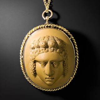 Antique Lava Cameo Pendant/Brooch - 3