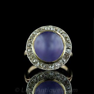 Antique-Lavander-Star-Sapphire-Diamond-Ring-Main-View